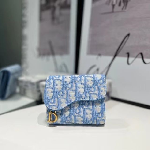 限定価格セール! Dior - 新品未使用 dior 折り財布 オブリーク ブルー