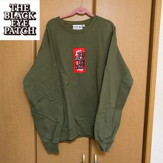 black eye patch トレーナー　スウェット　カーキ