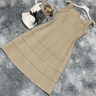 ナチュラルネイビー 【美品】Rene ボリュームスカートワンピース