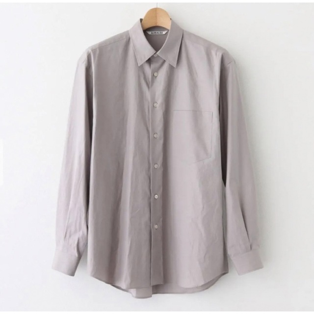 AURALEE WASHED FINX TWILL SHIRTS brown 人気絶頂 www.gold-and-wood.com