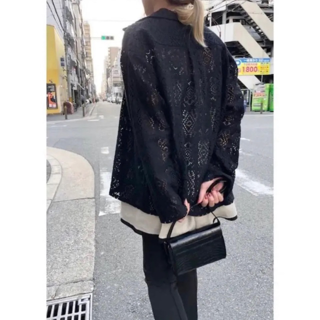 KAGINI カギニ CROCHE LACE OPENCOLLAR SHIRTS