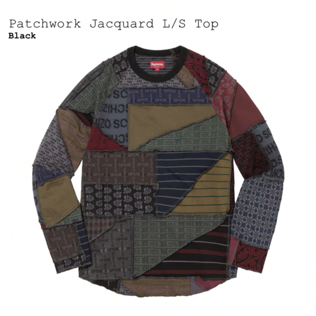 Supreme patchwork jacquard L/S TOP長袖