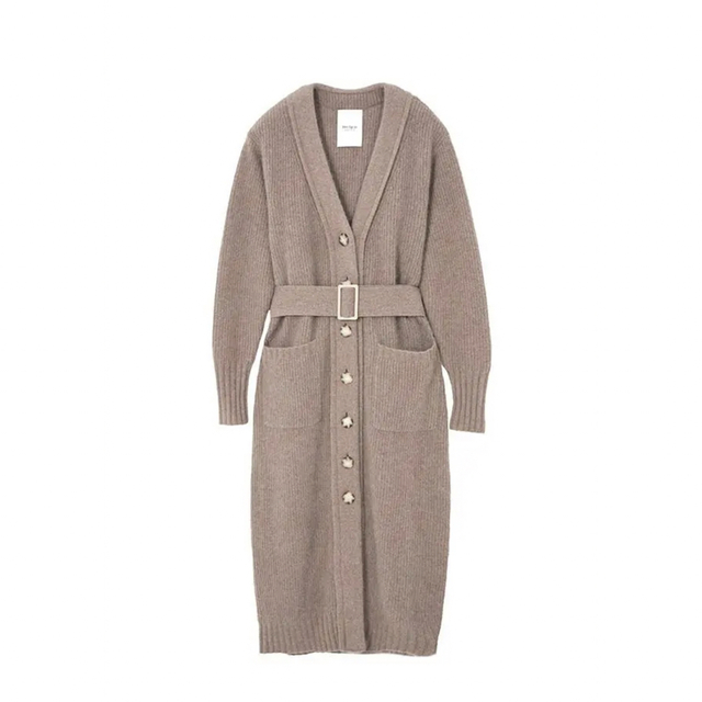 Belted Wool-blend Long Cardigan