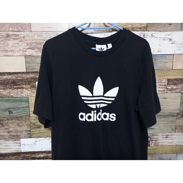 adidas(アディダス)のadidas　アディダス　トレフォイルロゴ　Tシャツ　ブラック　O メンズのトップス(Tシャツ/カットソー(半袖/袖なし))の商品写真