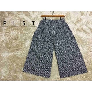 プラステ(PLST)のPLST(プラステ) ワイドパンツ　ガウチョパンツ　グレンチェック柄(バギーパンツ)