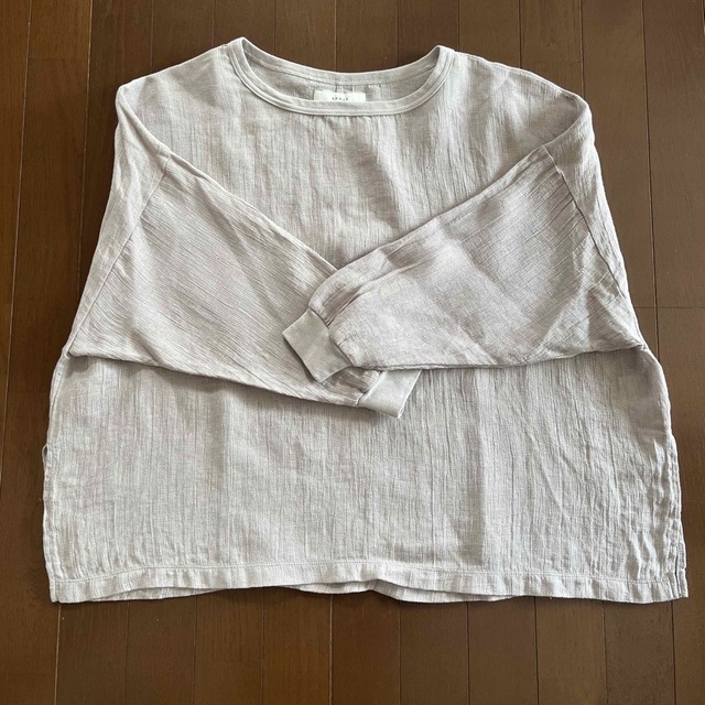 ☆美品☆linen panama gauze pullover グレージュ 3