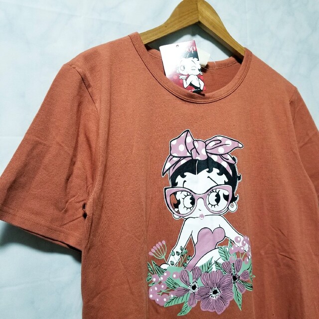 Betty Boop - ベティーブープ ベティちゃん 服 新品 半袖 Tシャツ 橙の