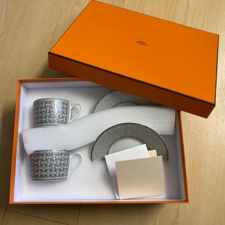 エルメス(Hermes)のHERMES モザイクヴァンキャトル カップ&ソーサー2客セット(食器)