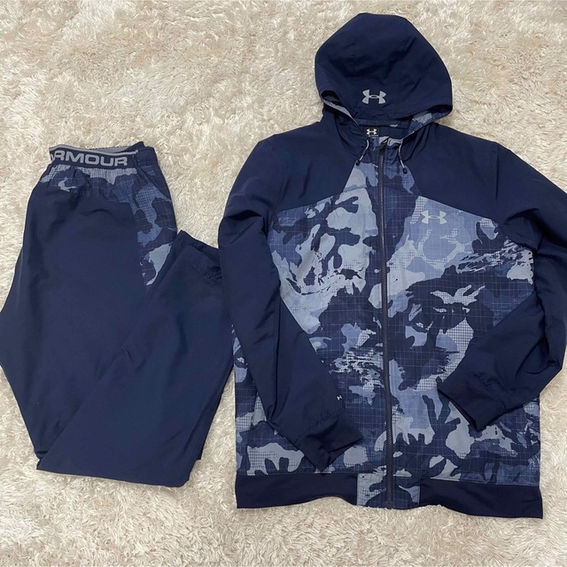 UNDERARMOUR中綿ジャージ上下セットメンズNAVY XXL