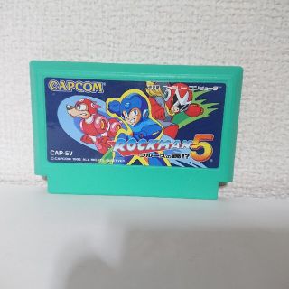 ファミリーコンピュータ(ファミリーコンピュータ)のFC ファミコン ロックマン5 ブルースの罠！？ 動作確認済 ROCKMAN5(家庭用ゲームソフト)