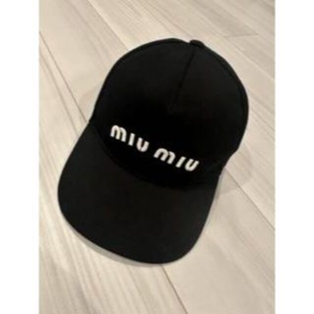 miumiu - MIUMIU ベースボールキャップ 5HC179黒
