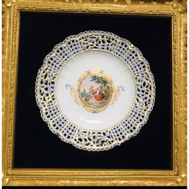 MEISSEN - マイセン 恋人達 人物画 オープンワーク 透かしの通販 MEISSEN - マイセン 恋人達 人物画 オープンワーク 透かしの通販