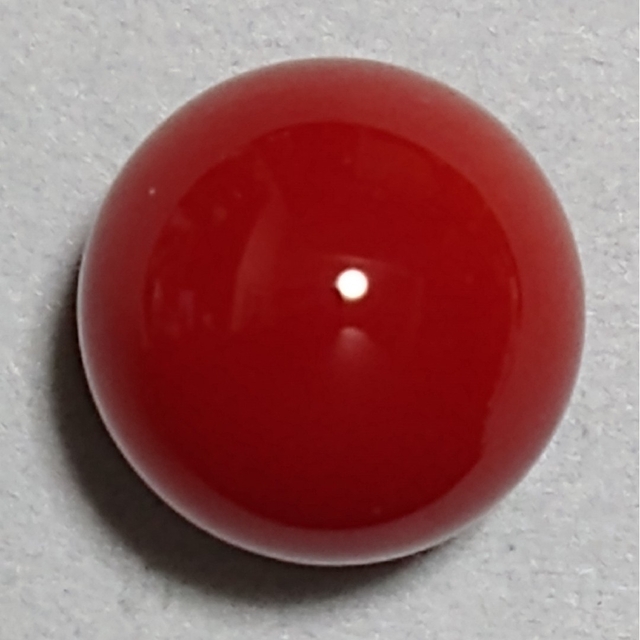 本珊瑚P27 血赤 煌珊瑚 片穴 球 10.6 mm 8.30 ct 1.66 g