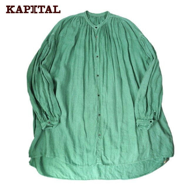 KAPITAL(キャピタル)の定価37,180円 キャピタル USED加工 リネンキャンバスジプシーブラウス レディースのトップス(シャツ/ブラウス(長袖/七分))の商品写真