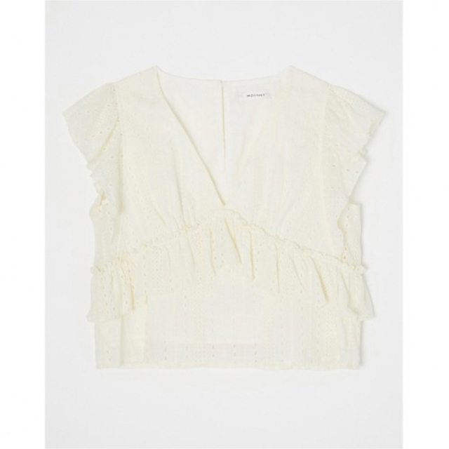 moussy 美品 レース tops LACE FRILL TOP