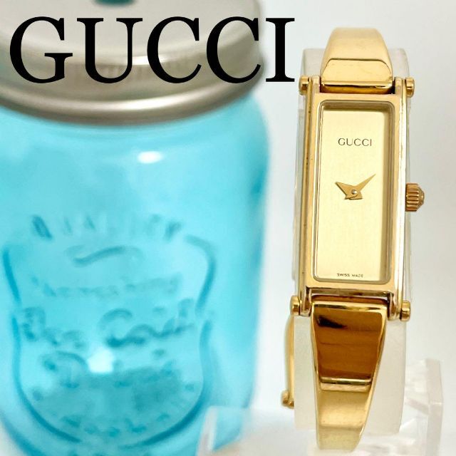 144 GUCCI グッチ時計 レディース腕時計 バングル ゴールド 人気 見事