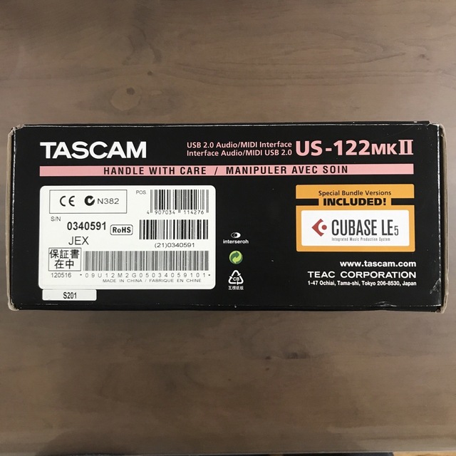 TASCAM US-122MK2（インターフェイスオーディオ）TEAC テアック