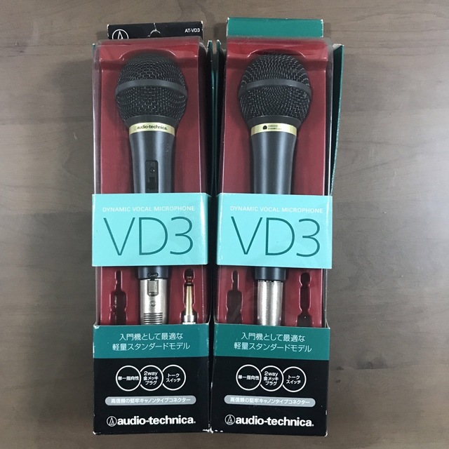2本 AT-VD3 ダイナミック型ボーカルマイクロホンVD3 オーディオテクニカ