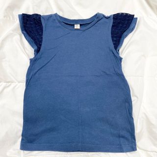 アプレレクール(apres les cours)のアプレレクール　袖フリルTシャツ　フリル　トップス　袖なし　アプレ　子供服(Tシャツ/カットソー)