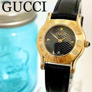 Gucci - 574 GUCCI グッチ時計 レディース腕時計 ブラック ゴールド