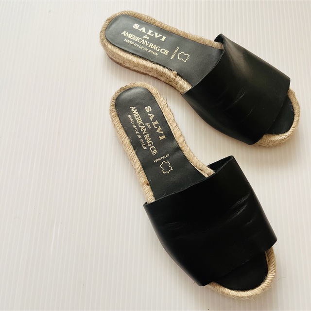 AMERICAN RAG CIE(アメリカンラグシー)のSALVI × AMERICAN RAG CIE レザーエスパドリーユサンダル レディースの靴/シューズ(サンダル)の商品写真