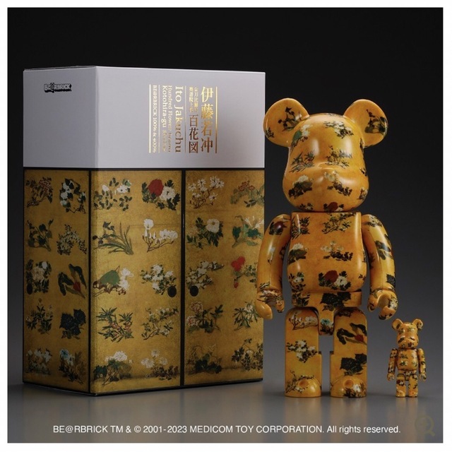 新品未開封 BE@RBRICK 伊藤若冲「桃花小禽図」 100% ＆ 400%