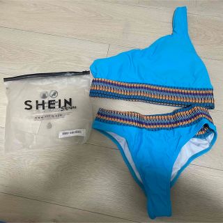 エイチアンドエム(H&M)のSHEIN ビキニ 水着 水色 ワンショル ブルー ライトブルー 新品未使用(水着)