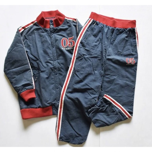 FUBU ナイロン中綿ブルゾン パンツ セットアップ XL ジャージ ネイビー