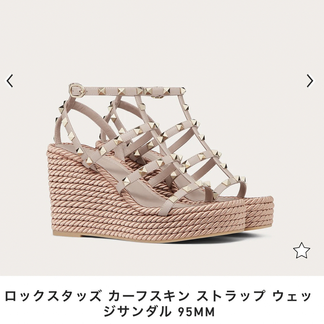 靴/シューズ♥︎専用出品♥︎VALENTINO♥︎ロックスタッズ カーフスキン ストラップウ