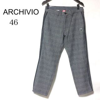 アルチビオ(archivio)のarchivio グレンチェックパンツ 46/アルチビオ サイドラインストレッチ(ウエア)