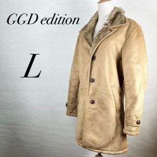 GGD - GGD EDITION フェイクムートンコート ファー メンズ　ブラウン  L