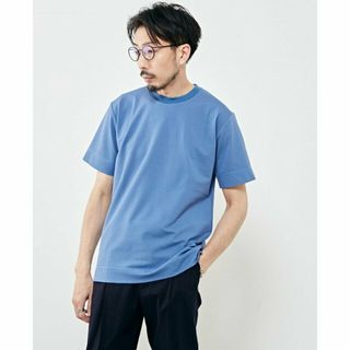 メンズメルローズ(MEN'S MELROSE)の【ブルー】ブロックサッカークルーネックTシャツ(その他)