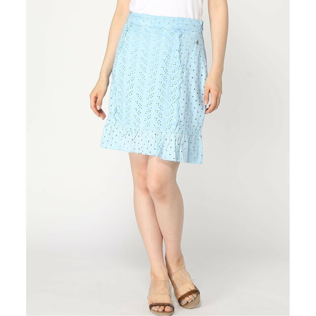 【スカイブルー(F7XT)】(W)Aini Mini Eyelet Skirt