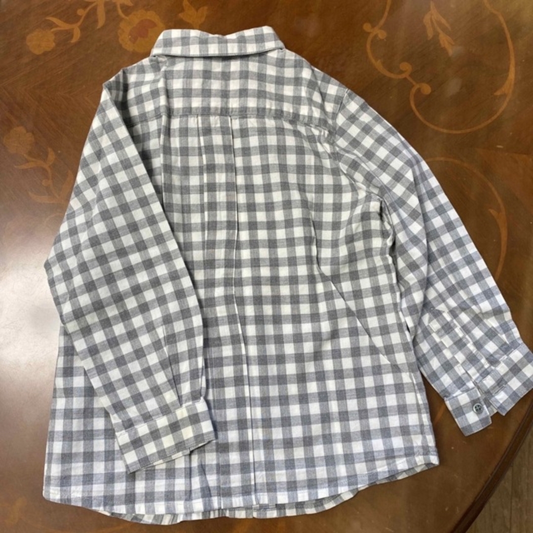 Bonpoint(ボンポワン)のボンポアン　長袖チェックシャツ3  95㎝ キッズ/ベビー/マタニティのキッズ服男の子用(90cm~)(ブラウス)の商品写真