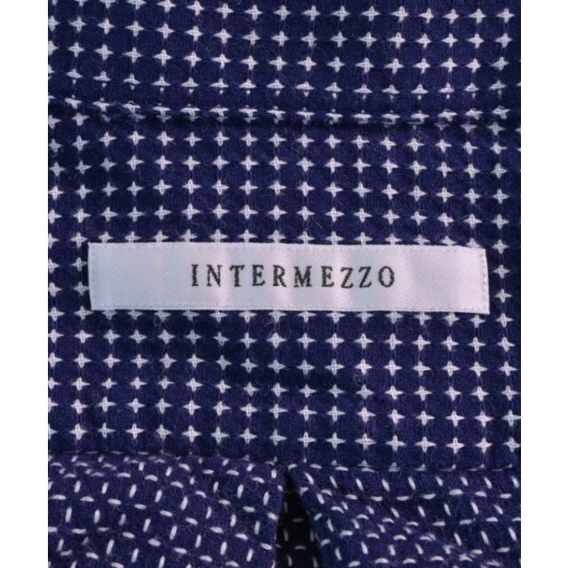 INTERMEZZO(インターメッツォ)のINTERMEZZO インターメッツォ カジュアルシャツ L 紺x白(総柄) 【古着】【中古】 メンズのトップス(シャツ)の商品写真