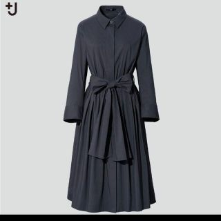 ジルサンダー(Jil Sander)のUNIQLOユニクロプラスJ ジルサンダー タックシャツワンピースM(ひざ丈ワンピース)