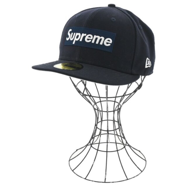 B詳細Supreme シュプリーム キャップ 7 1/4(57.7cm) 紺xグレー