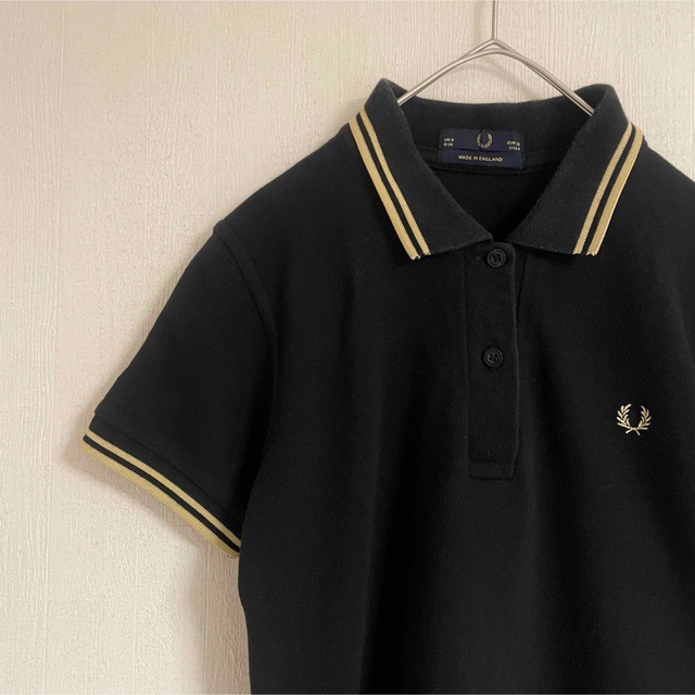 高品質定番 FRED PERRY - 大きめMサイズ 刺繍ロゴ ポロシャツ 黒fred ...
