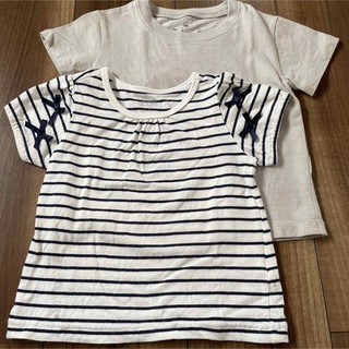 ムジルシリョウヒン(MUJI (無印良品))の90センチ　トップス　Tシャツ　2着セット(Tシャツ/カットソー)