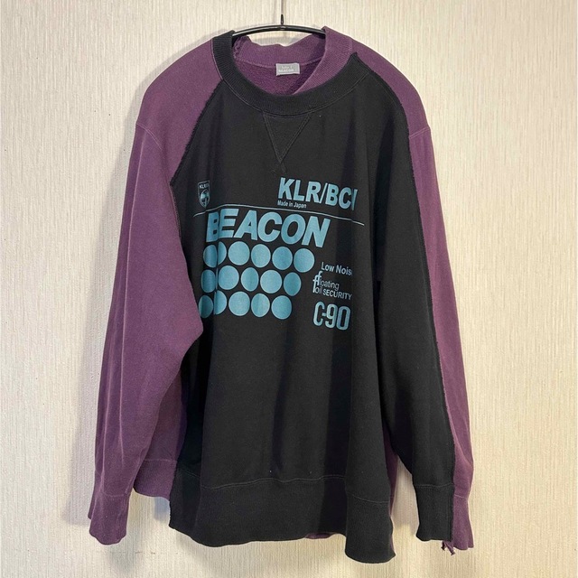 kolor beacon 22aw プリントスウェット　黒