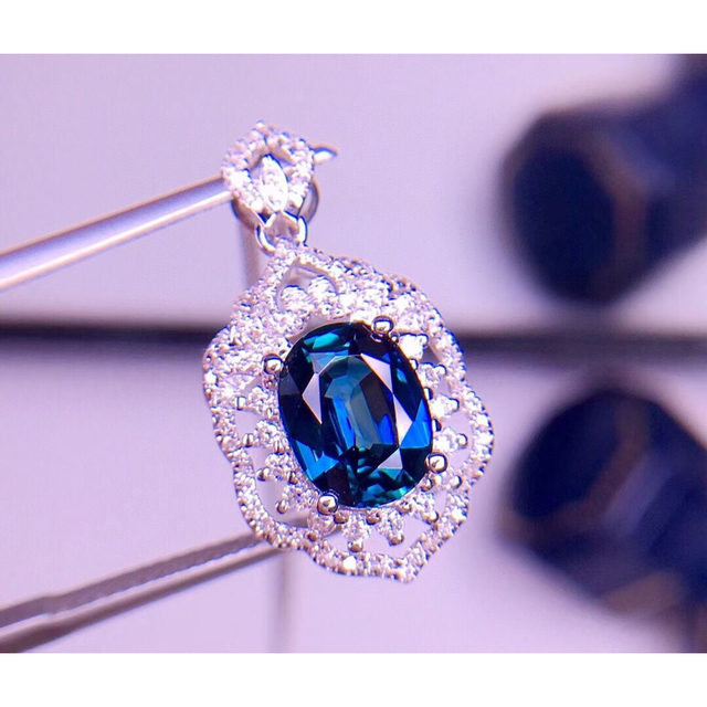 天然 ロイヤルブルーサファイア ダイヤ ペンダントトップ1.84ct