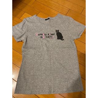 プードゥドゥ(POU DOU DOU)のPOU DOU DOU グレー 猫Tシャツ(Tシャツ(半袖/袖なし))