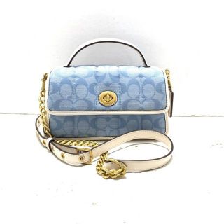 コーチ(COACH) シグネチャー ハンドバッグ(レディース)(ブルー コーチ(COACH) シグネチャー ハンドバッグ(レディース)(ブルー