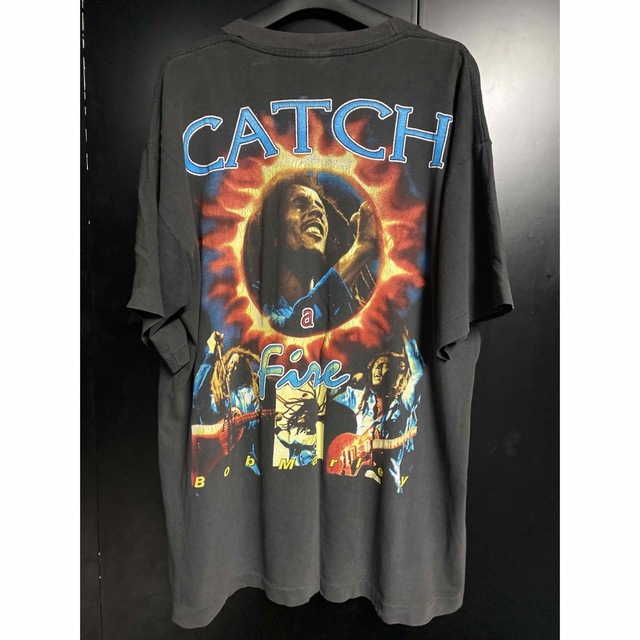 80'S当時物 BOB MARLEY  CATCH A FIRE Tシャツ　XL メンズのトップス(Tシャツ/カットソー(半袖/袖なし))の商品写真