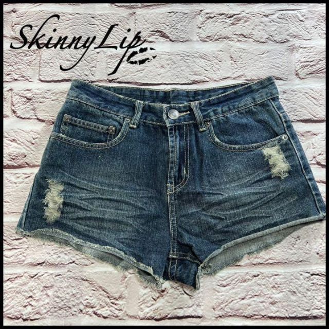 Skinny Lip(スキニーリップ)のskinny lip　ショートパンツ　デニム　ジーンズ　レディース【M】 レディースのパンツ(ショートパンツ)の商品写真