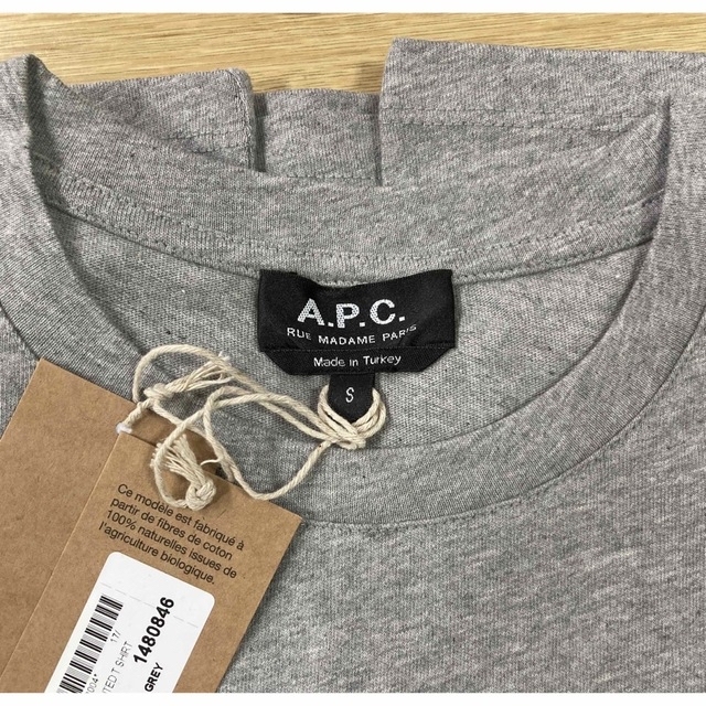 A.P.C(アーペーセー)のVPC カラーTシャツ　S　APC グレー　半袖　Tシャツ　A.P.C. メンズのトップス(Tシャツ/カットソー(半袖/袖なし))の商品写真