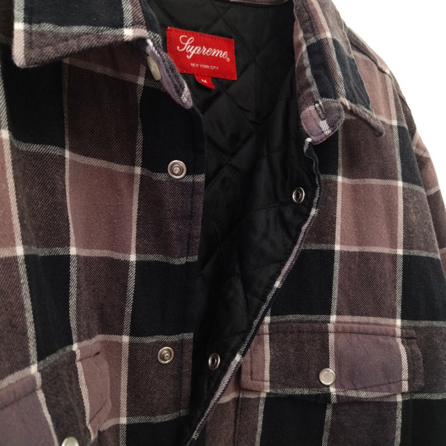 Supreme 18AW Quilted Faded Plaid Shirt M