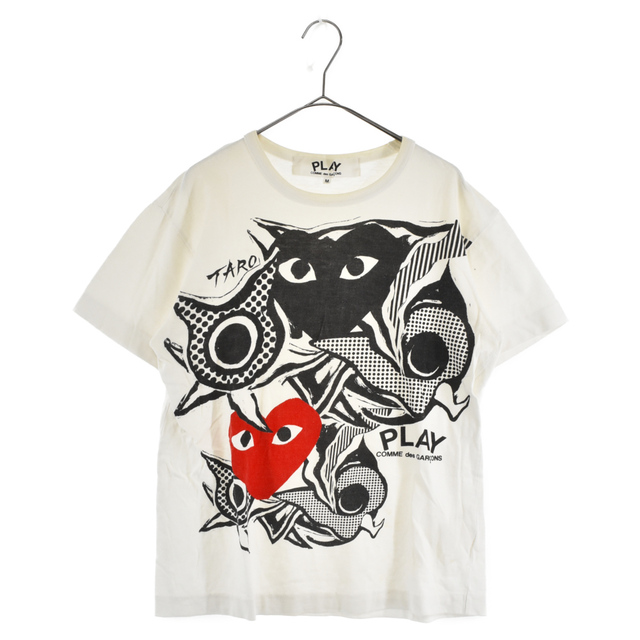 PLAY COMME des GARCONS プレイコムデギャルソン 12年製×TARO OKAMOTO 岡本太郎アート半袖Tシャツ AJ-T002 ホワイト