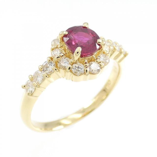 K18YG ルビー リング 0.65CT - リング(指輪)