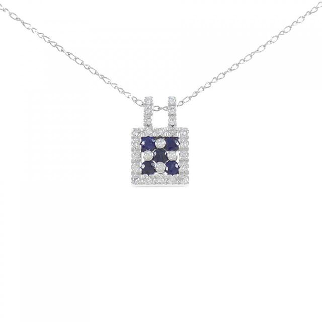 現品限り一斉値下げ! 750WG/K18WG 0.56CT ネックレス サファイヤ